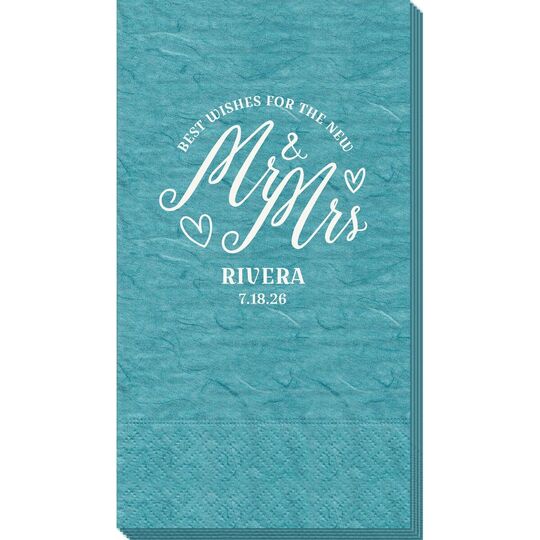 Mr. and Mrs. Best Wishes Bali Guest Towels